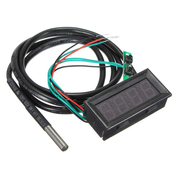 3 In 1 0.56 Inch Digital Panel DC 200V LED Digital Meter Time Temperature Voltage