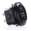 Round Hour Meter For Cart Boat Tractor Generator Engine Mower 10-80V