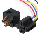 Black 12V 30/40 Amp Car Auto Relay With Wiring Harness And Socket