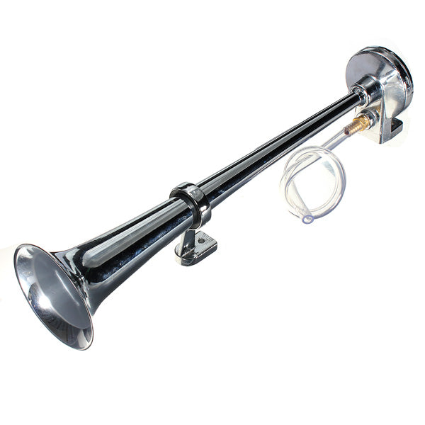 12V Chrome Trumpet Air Horn Kit Compressor for Car Truck Boat