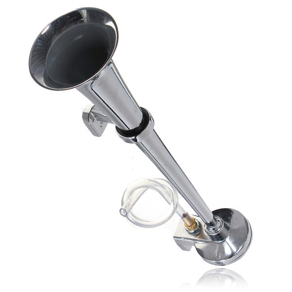 12V Chrome Trumpet Air Horn Kit Compressor for Car Truck Boat