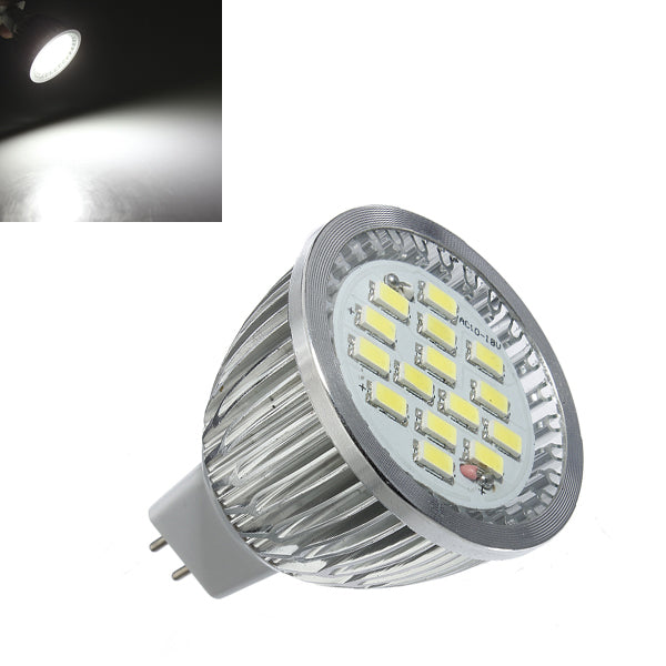 MR16 6.4W 480-530LM Pure White SMD 5630 LED Spotlightt Bulb 10V-18V AC