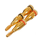 4pcs 4mm Speaker Banana Plug Audio Jack Cable Connector Adapter Gold