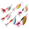 ZANLURE 30x Metal Assorted Laser Fishing Lure Spinner Baits Feather Hook Set