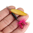 ZANLURE 30x Metal Assorted Laser Fishing Lure Spinner Baits Feather Hook Set