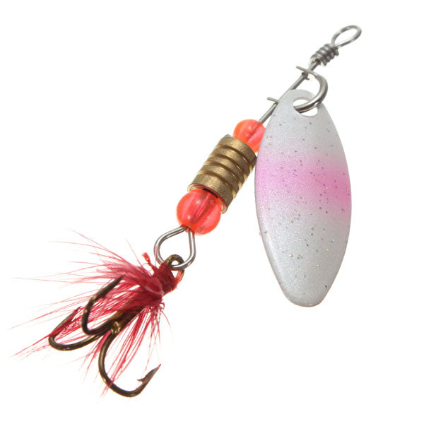 ZANLURE 30x Metal Assorted Laser Fishing Lure Spinner Baits Feather Hook Set