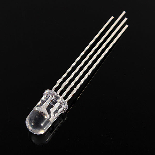 10pcs 5mm RGB LED Common Anode 4-Pin Tri-Color Emitting Diodes F5