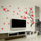 Red Blossom Flowers Tree Removable Wall Stickers