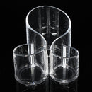 Acrylic Clear Cylindrical Cosmetic Container Makeup Storage Organizer