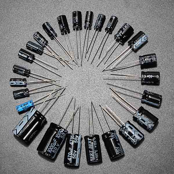 Geekcreit 1uF-2200uF 125pcs 25 Values Electrolytic Capacitors Assorted Kit Set
