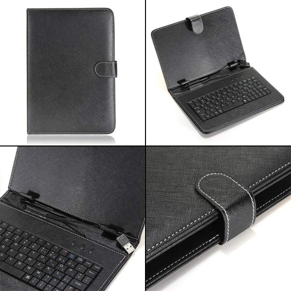 US Folio PU Leather Keyboard Case Cover For 8/9/9.7/10 Inch Tablet