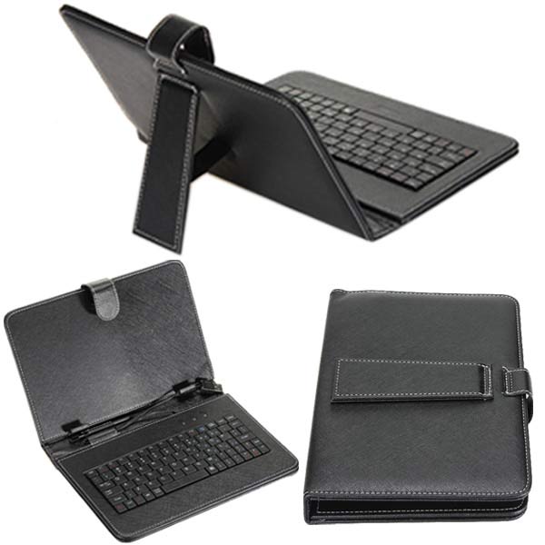 US Folio PU Leather Keyboard Case Cover For 8/9/9.7/10 Inch Tablet