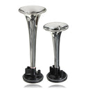 Chrome Loud 12V Twin Trumpet Air Horn Compressor Set Kit Car Boat