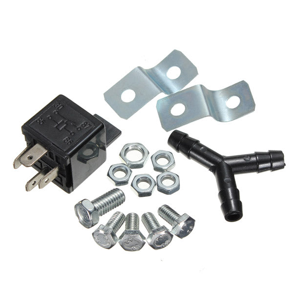 Chrome Loud 12V Twin Trumpet Air Horn Compressor Set Kit Car Boat