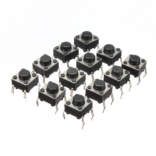 Geekcreit 100pcs Mini Micro Momentary Tactile Touch Switch Push Button DIP P4 Normally Open