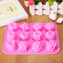 12 Flowers And Trees Silicone Cake Mold Chocolate Mold Handmade Soap Mold DIY Baking Tools