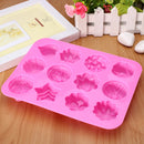 12 Flowers And Trees Silicone Cake Mold Chocolate Mold Handmade Soap Mold DIY Baking Tools