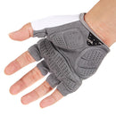 Bicycle Bike  Silicone Comfortable Half Finger Fingerless Gloves Blue