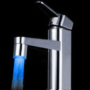 3X 7 Color Changing LED Faucet Color Changing Water Tap Light Silver