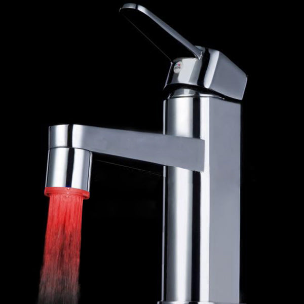 10X 7 Color Changing LED Faucet Color Changing Water Tap Light Silver