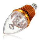 E12 4.2W 3LED Non-dimmable Warm White Light Bulb Base 85-264V