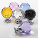 30mm Diamond Crystal Knob Cabinet Door Drawer Cupboard Pull Handle