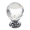 30mm Diamond Crystal Knob Cabinet Door Drawer Cupboard Pull Handle