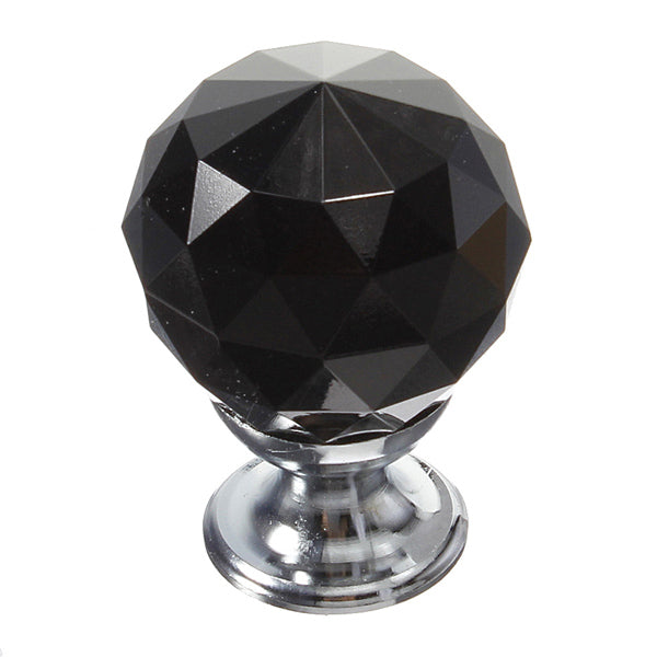 30mm Diamond Crystal Knob Cabinet Door Drawer Cupboard Pull Handle