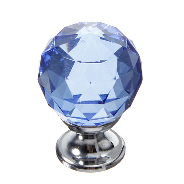 30mm Diamond Crystal Knob Cabinet Door Drawer Cupboard Pull Handle