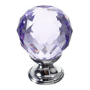 30mm Diamond Crystal Knob Cabinet Door Drawer Cupboard Pull Handle