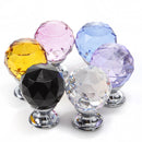 30mm Diamond Crystal Knob Cabinet Door Drawer Cupboard Pull Handle