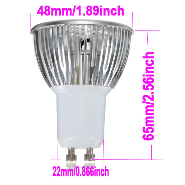 GU10 6W White/Warm White 3LED Spotlight Bulb LED Lamp Light AC85-265V