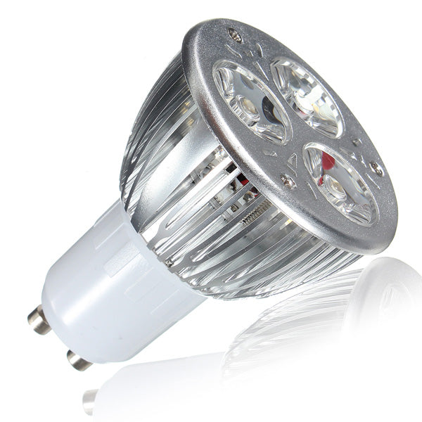 10X GU10 9W White 3LED Spotlightt Bulbs LED Lamp Light AC85-265V