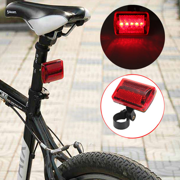 5 LED Bike Tail Light Bicycle Red Flashlight Rear Lamp 7 Mode