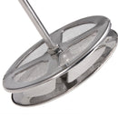 Stainless Steel Pump Milk Frother Creamer Foam Cappuccino 400ML Coffee Double Mesh Froth