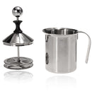 Stainless Steel Pump Milk Frother Creamer Foam Cappuccino 400ML Coffee Double Mesh Froth