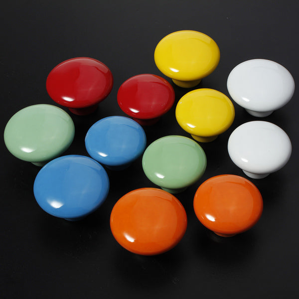 Round Ceramic Door Cabinets Drawer Bedroom Cupboard Knobs