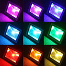 20W RGB Color Changing Outdooors Remote Control LED Flood Light 85-265V