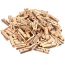 100PCS 35mm Natural Wooden Photo Paper Clips