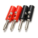 4Pcs Iron Pin Banana Plug Speaker Screw Wire Cable Connector 4mm