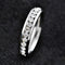 Unisex Crystal Couple Rings Silver Wedding Titanium Steel