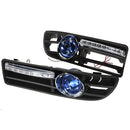 2x Fog Lamp 4LED for VW Golf Jetta Bora Mk4 99-04 Grille Blue Harness