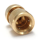 Car Garden Washing Hose Pipe Water Stop Connector Threaded Tap Brass
