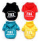 FBI Pet Dog Cat Cotton Hoodie Sweater Coat With Hat