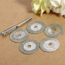 5pcs 20mm Diamond Cutting Discs Jewelry Tools With One 2mm Mandrel