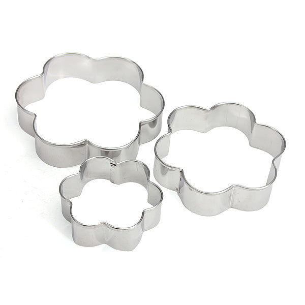 12 Pcs Stainless Steel Flower Heart Biscuit Cake Cookied Mould Cutter
