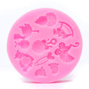 Baby Pram Bear Carrousel Silicone Mould Fondant Cake Decoration Mold