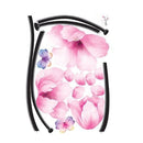 Removable PVC Pink Flower Stem Wall Sticker Room Decor Decal