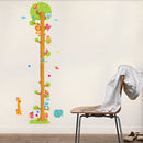 Removerable PVC Animal Height Wall Sticker Cartoon Height Sticker