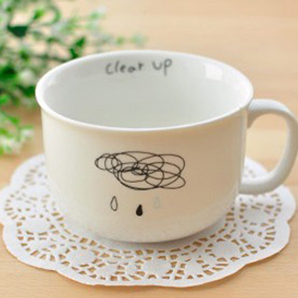 Small Raindrops Sheep Beard Bird Ceramic Coffee Cup